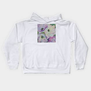 Anemones Flowers Watercolor Painting Kids Hoodie